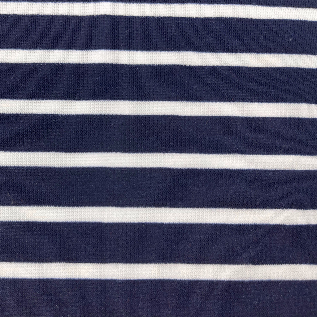 Navy and White Striped Ponte