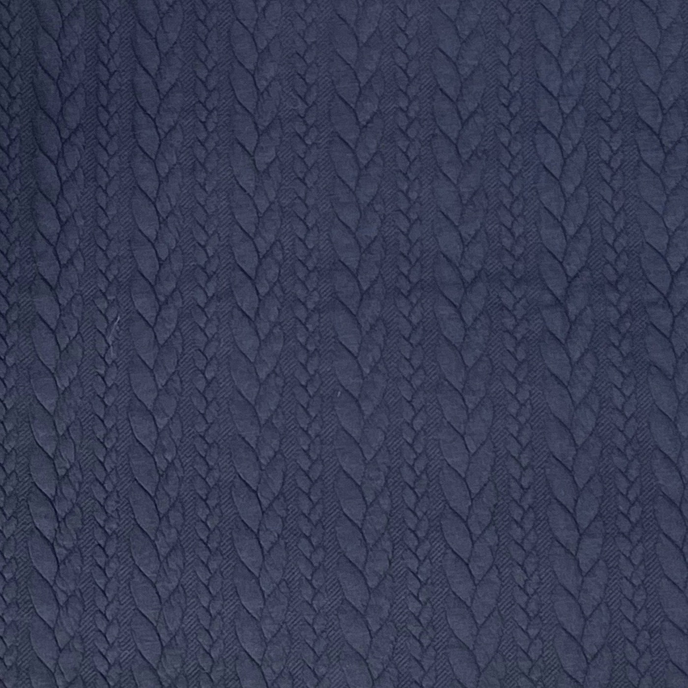 Navy Blue Cable Knit Jersey