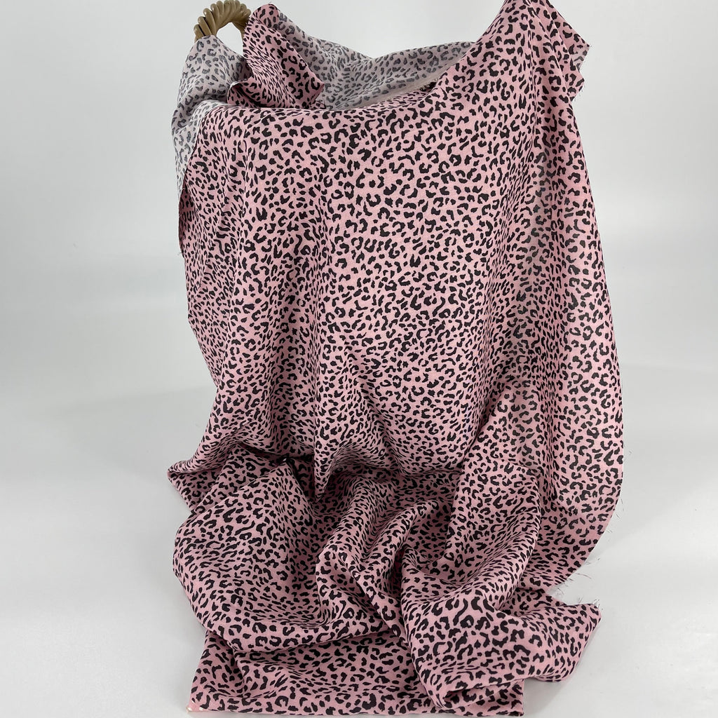 Leopard Print Viscose Pink