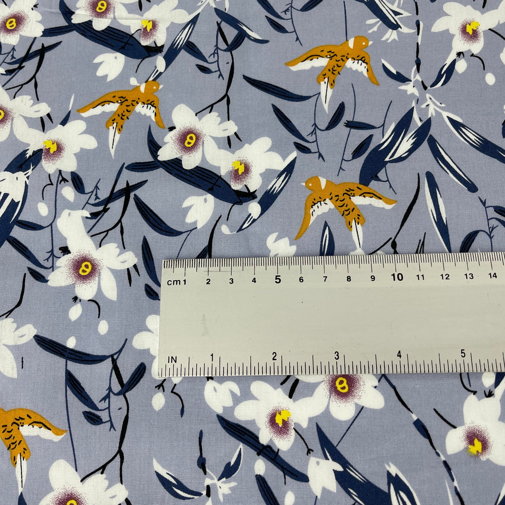 Cotton Poplin Swallow Print